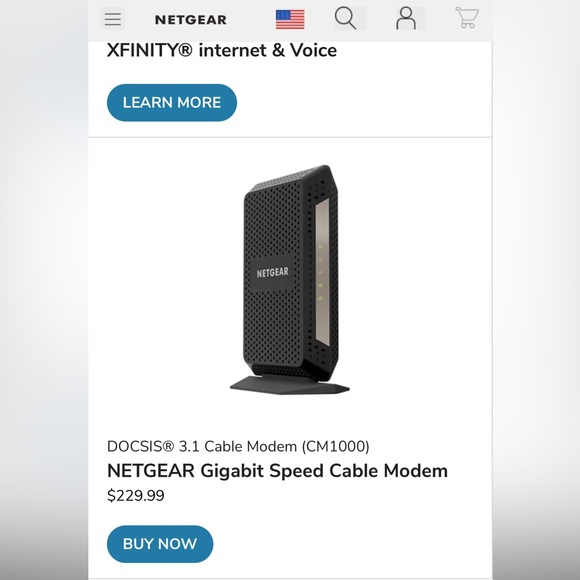 NETGEAR CM1000 Ultra-High Speed DOCSIS 3.1 Cable Modem Black M8 - Picture 8 of 8